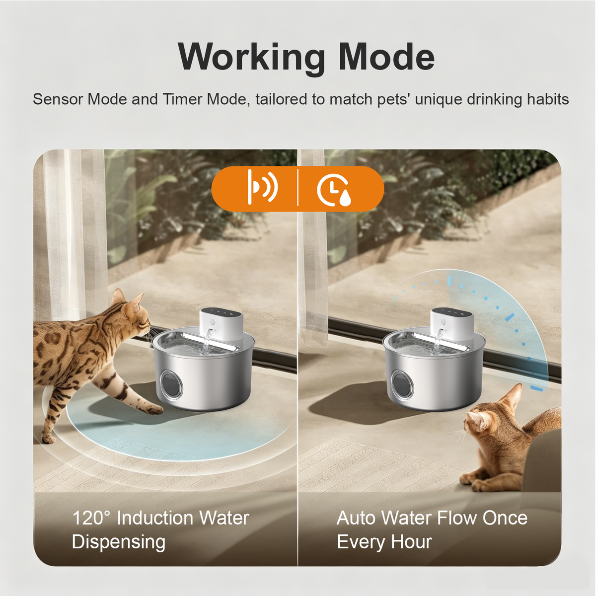 PawPilot 3.5L Rechargeable Stainless Steel Pet Water Fountain